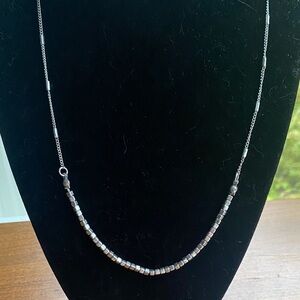 Elegant Silver Beaded Necklace